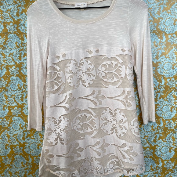 Anthropologie Meadow Rue Boat Neck Blouse - Picture 2 of 5